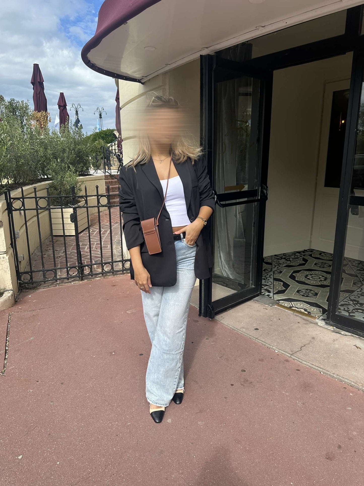 Blazer dos ouvert noir